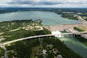 LCRA’s Mansfield Dam that separates Lake Travis upstream from Lake Austin downstream.